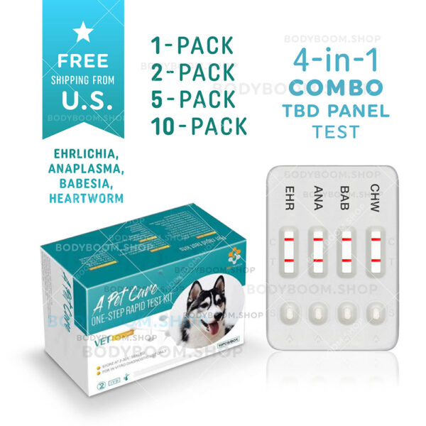 Ehrlichia Anaplasma Babesia Heartworm Tick-borne disease TBD-4 Dog Canine Rapid at-Home Test Kit Heart Worm Dirofilaria immitis A.phagocytophilum babesiosis anaplasmosis Canis Antibody Antigen Ag Ab Blood serum plasma Testing Combo Panel 4-in-1 4-way A-Pet-Care One Step Quick instant Results Best Low Cost Near Me Nearby No Lab is How to Use where can you Get check complete Much Box Amazon Snap bionote bio note symptoms signs Affordable strip Buy do they when ana Bab ehr hw LFIA pup puppy lateral flow cheap free fast instructions accurate detection